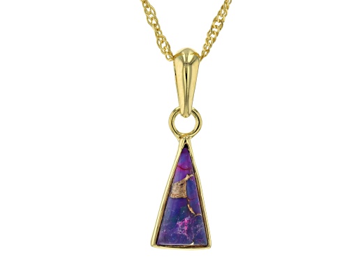 Southwest Style by JTV™ Purple Turquoise 18k Yellow Gold Over Sterling Silver Jewelry Set