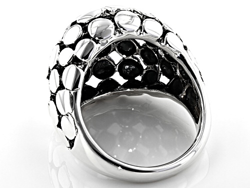 Southwest Style By JTV™ Mens Rhodium Over Sterling Silver Dome Ring - Size 11