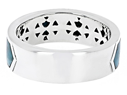 Southwest Style By JTV™ Blue Turquoise Rhodium Over Silver Ring - Size 9