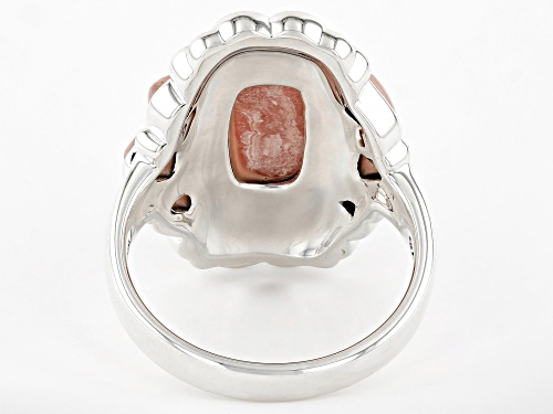 Southwest Style by JTV™ Mixed Shape Pink Rhodochrosite Sterling Silver Ring - Size 9