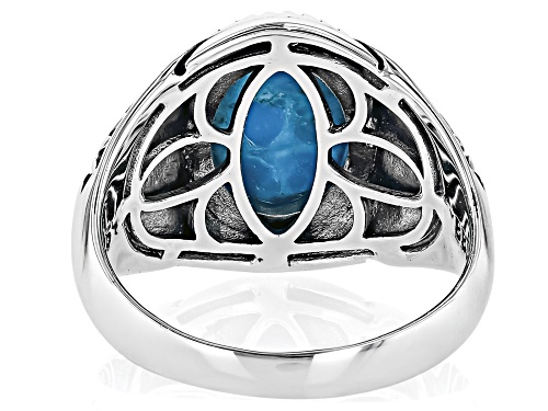 Southwest Style by JTV™ Blue Turquoise Sterling Silver Ring - Size 11