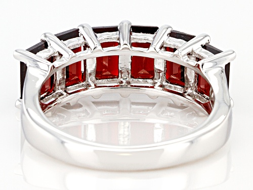 2.55ctw Rectangular Octagonal Vermelho Garnet™ Rhodium Over Sterling Silver Band Ring - Size 7