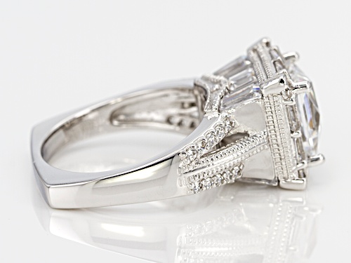 Bella Luce ® Featuring Tycoon Cut ®7.78ctw Square/Round/Baguette Platineve® Ring - Size 10