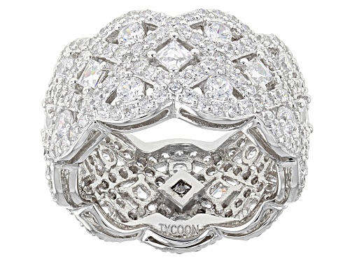 Tycoon For Bella Luce ® 7.84ctw Platineve®Ring With Bands (5.13ctw Dew) - Size 5