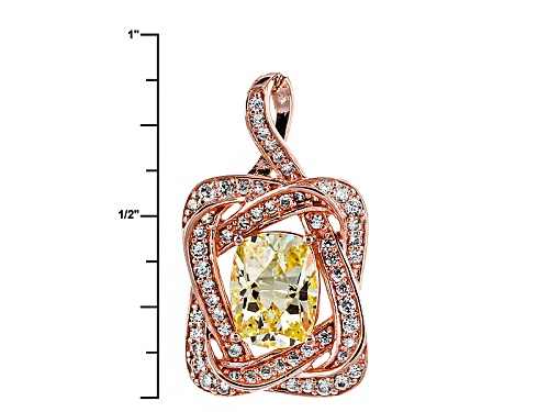 Tycoon For Bella Luce ® 3.01ctw Canary/White Diamond Simulant Eterno ™ Rose Pendant/Chain