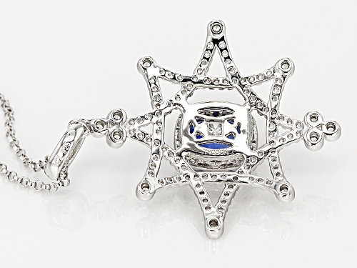 Tycoon For Bella Luce® Lab Created Sapphire/White Diamond Simulant Platineve®Pendant W/Chain