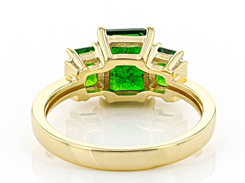 1.65ctw Chrome Diopside With 0.04ctw White Diamond 3K Yellow Gold Ring - Size 7