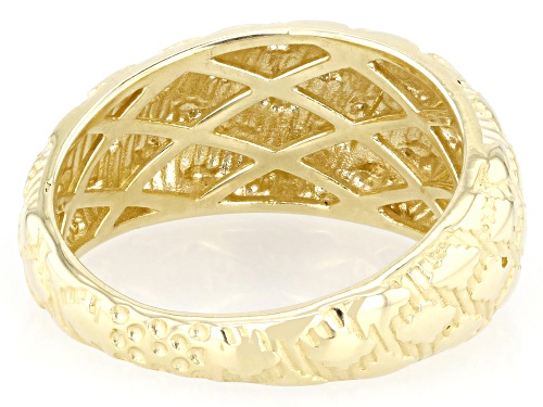 Artisan Collection of Turkey™ 18K Yellow Gold Over Sterling Silver Textured Ring - Size 7
