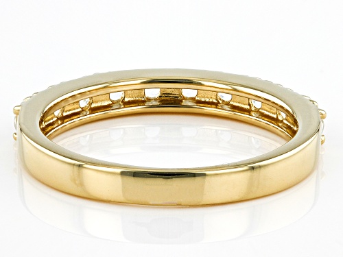 0.63ctw Round White Topaz 18K Yellow Gold Over Sterling Silver Band Ring - Size 5