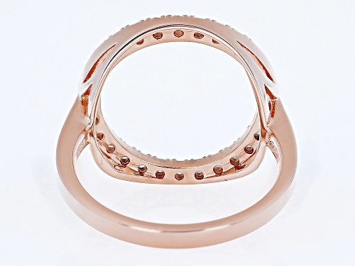 .50ctw Round White Zircon 18k Rose Gold Over Sterling Silver Circle Ring - Size 7