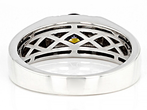 0.95ct Purple Strontium Titanate With 0.15ctw White Zircon Rhodium Over Sterling Silver Ring - Size 7