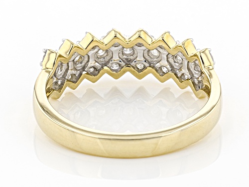 0.50ctw Round White Diamond 10K Yellow Gold Band Ring - Size 7