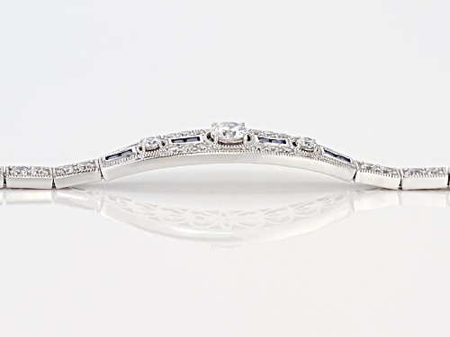 Vanna K ™ For Bella Luce ® 6.94ctw Tanzanite & Diamond Simulants Platineve® Bracelet - Size 8