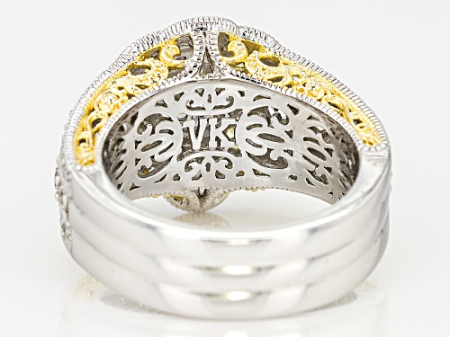 Vanna K ™ For Bella Luce ® 5.66ctw Platineve ™ & 18k Yellow Gold Over Silver Ring - Size 9