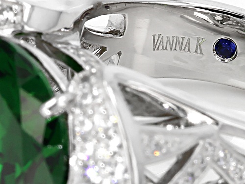 Vanna K ™ For Bella Luce ® 13.47ctw Emerald And White Diamond Simulants Platineve® Ring - Size 9