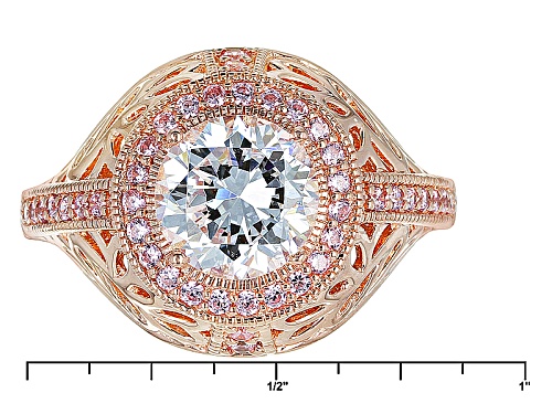 Vanna K™For Bella Luce® 3.59ctw Pink And White Diamond Simulants Eterno™ Rose Ring - Size 6