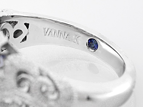 Vanna K ™ For Bella Luce ® 2.97ctw Blue And White Diamond Simulants Platineve® Ring - Size 10