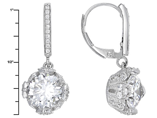 Vanna K ™ For Bella Luce ® 7.06ctw Diamond Simulant Platineve® Earrings (4.78ctw Dew)