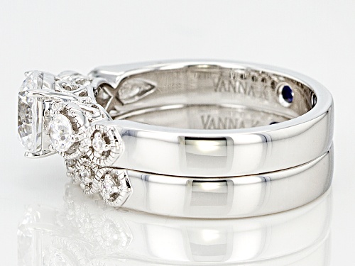 Vanna K ™ For Bella Luce ® 2.56ctw Diamond Simulant Platineve® Ring With Band (1.58ctw Dew) - Size 11