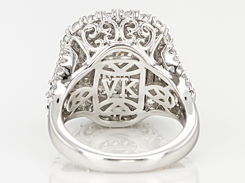 Vanna K ™ For Bella Luce ® 5.35ctw Emerald And White Diamond Simulants Platineve® Ring - Size 7