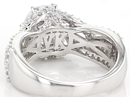Vanna K ™ For Bella Luce ® 4.38ctw White Diamond Simulant Platineve® Ring (2.98ctw Dew) - Size 8