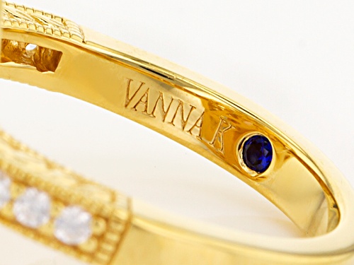 Vanna K ™ For Bella Luce ® 2.66ctw White Lab Opal & White Diamond Simulnts Eterno ™ Yellow Ring - Size 7