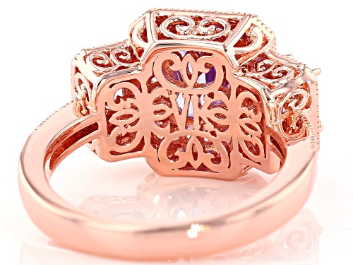 Vanna K ™ For Bella Luce ® 5.29CTW Lavender & White Diamond Simulants Eterno ™ Rose Ring - Size 11