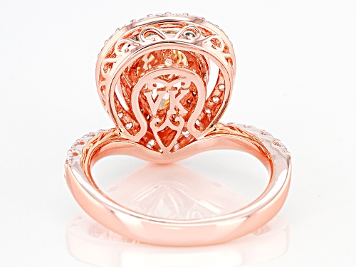 Vanna K ™ For Bella Luce ® 4.71ctw Mocha, White, & Champagne Diamond Simulants Eterno ™ Rose Ring - Size 10
