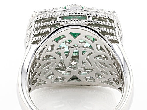 Vanna K ™ for Bella Luce ® 6.76ctw Ocean Dream and White Diamond Simulants Platineve® Ring - Size 8