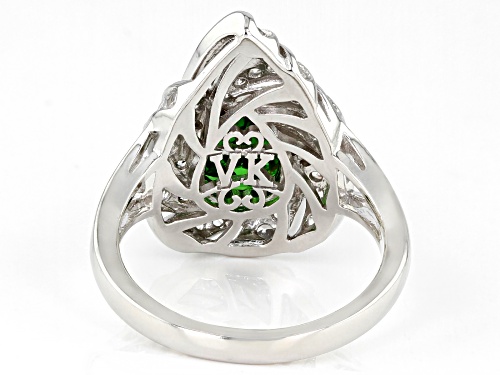 Vanna K™ Bella Luce® 4.39ctw Emerald And White Diamond Simulants Platineve® Hawaii Collection Ring - Size 11