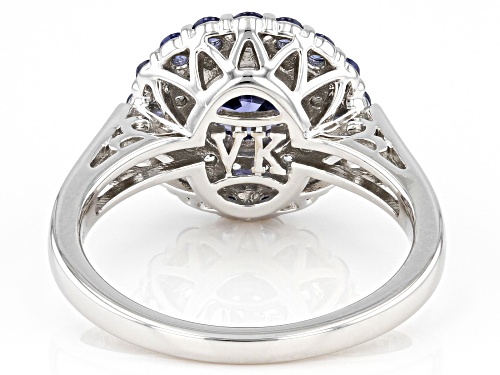 Vanna K™ For Bella Luce® 3.58ctw Tanzanite and White Diamond Simulants Platineve® Ring - Size 8