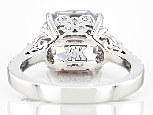 Vanna K™ For Bella Luce® 9.15ctw White Diamond Simulant Platineve® Asscher Cut Ring(5.54ctw DEW) - Size 8