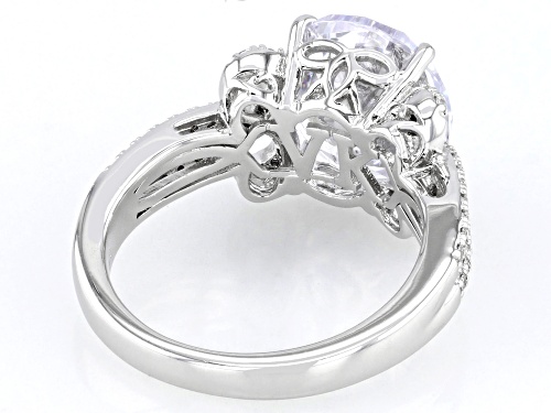 Vanna K™ For Bella Luce® 7.12ctw White Diamond Simulant Platineve® Ring(4.31ctw DEW) - Size 10