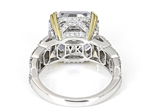Vanna K™ For Bella Luce® 13.23ctw White Diamond Simulant Platineve® Asscher Cut Ring(8.01 ctw DEW) - Size 8