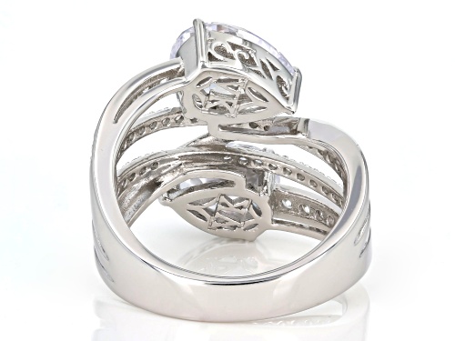 Vanna K™ For Bella Luce® 6.79ctw White Diamond Simulant Platineve® Ring(4.12ctw DEW) - Size 6