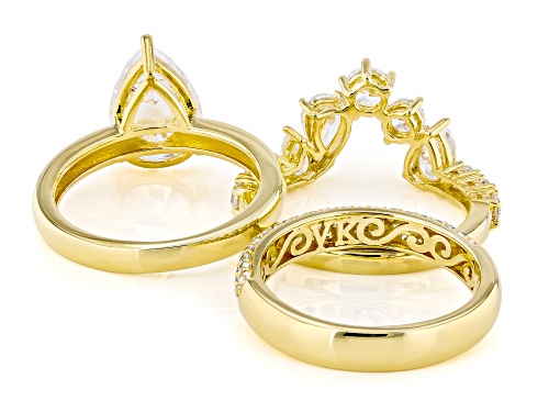 Vanna K™ For Bella Luce® 8.16ctw White Diamond Simulant Eterno™ Yellow Ring Set - Size 9