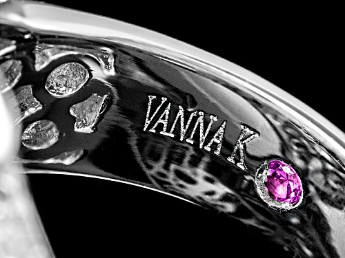 Kolore By Vanna K ™ 14.25ctw Black Onyx & Black & White Diamond Simulants Platineve® Ring - Size 7