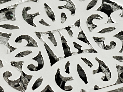 Kolore By Vanna K ™ 8.24ctw Black & White Diamond Simulant Platineve® Pendant With Chain