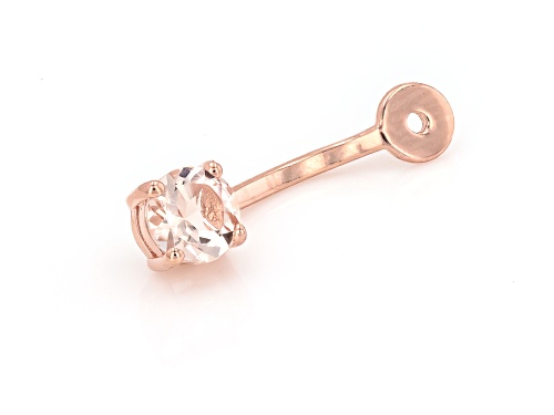 0.77ctw Peach Morganite With 1.50ctw White Zircon 18k Rose Gold Over Sterling Silver Earrings