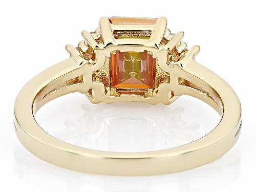 1.28ct Northern Lights™ Quartz With 0.38ctw White Zircon 18k Yellow Gold Over Sterling Silver Ring - Size 7