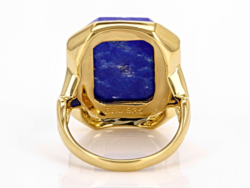 18x13mm Lapis Lazuli 18k Yellow Gold Over Sterling Silver Ring - Size 9