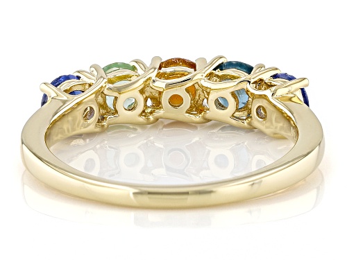 1.16ctw Multi Color Kyanite 18k Yellow Gold Over Sterling Silver Ring - Size 9