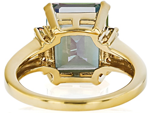 6.00ct Mystic Topaz® With Andalusite 18k Yellow Gold Over Sterling Silver Ring - Size 6