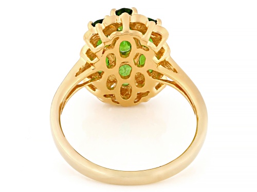 1.47ctw Chrome Diopside 18k Yellow Gold Over Sterling Silver Ring - Size 6