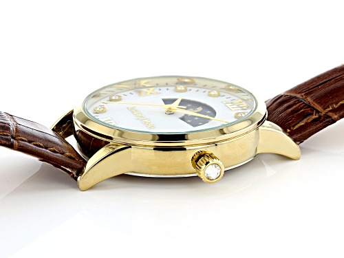 Alexander Dubois Ladies Leather Watch With White Dial