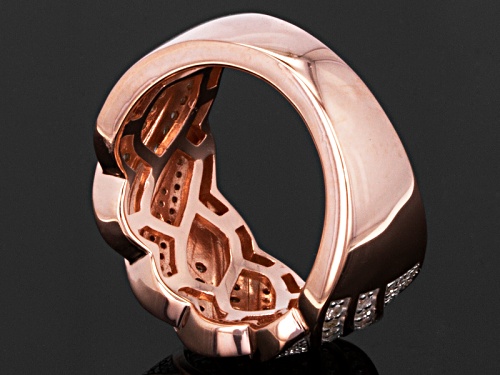 .50ctw Round Diamond 14k Rose Gold Over Sterling Silver Band - Size 6