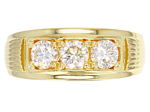 2.09ctw Strontium Titanate 18K Yellow Gold Over Sterling Silver Mens Ring - Size 12