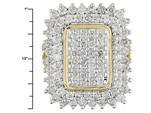 3.00ctw Round White Diamond 10k Yellow Gold  Ring - Size 5