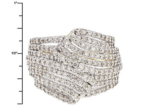 2.00ctw Round White Diamond 10k Yellow Gold Ring - Size 6