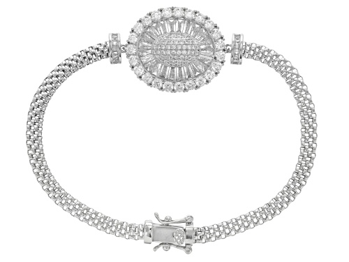 Bella Luce® 8.28ctw Rhodium Over Sterling Silver Bracelet (4.02ctw DEW) - Size 8